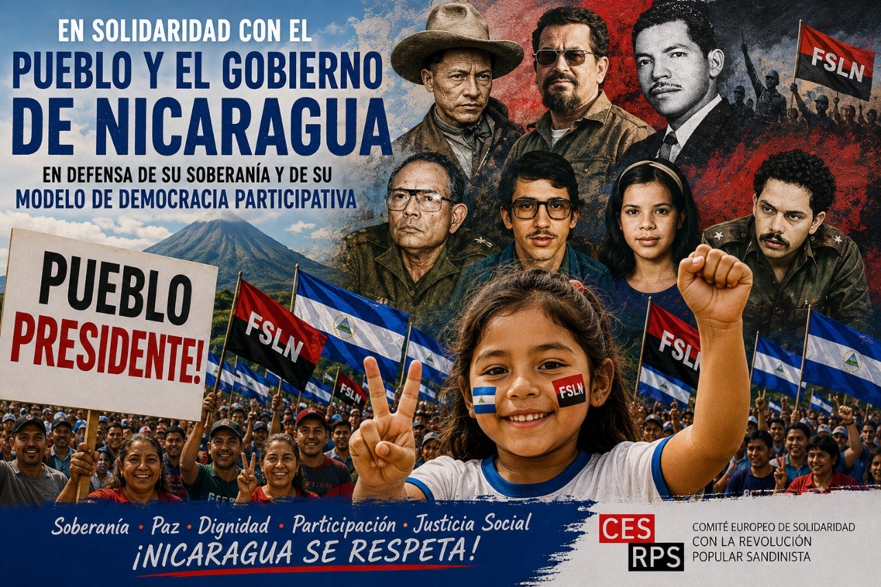 En solidaridad con el pueblo y el Gobierno de Nicaragua. En defensa de su soberanía y de su modelo de democracia participa